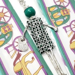 Set Of Skinny Tie Scarves With Keycharm